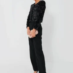 SELF PORTRAIT Black Sequin Cropped Jacket -Outlet Toggify Store ZZG4SpV7EjiRl11u7VWkXIYRsCrjcjdC 1