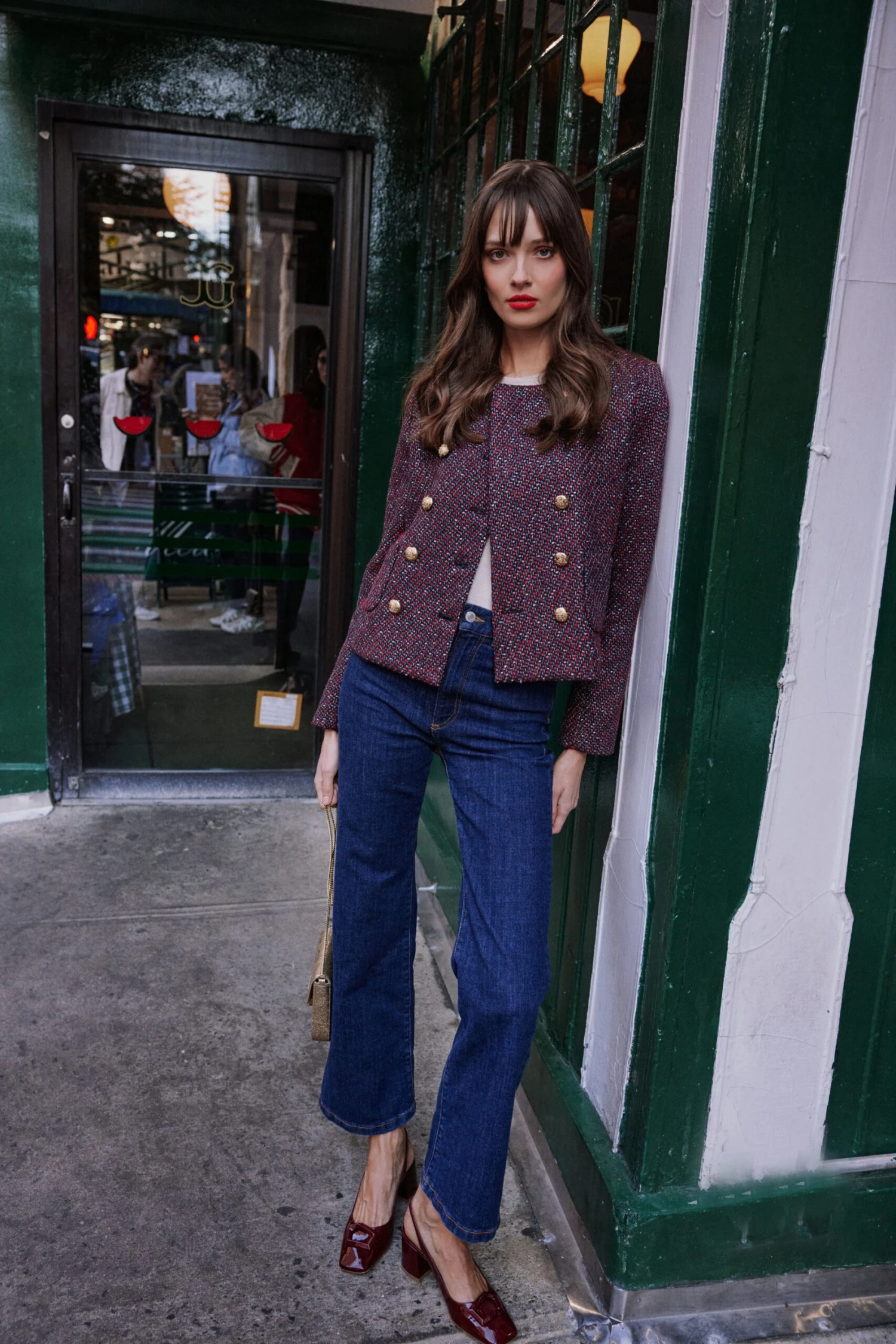 Red And Blue Tweed Marais Jacket 7 Red And Blue Tweed Marais Jacket - Image 7