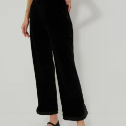 Black Velour Jojo Pants