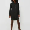 Heathered Black Twill Legend Sweater Dress