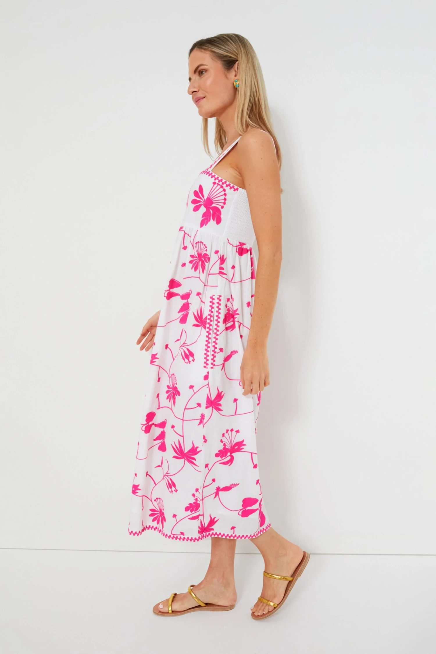 Exclusive Tropical Flower Pink Agate Dress 3 Exclusive Tropical Flower Pink Agate Dress - Image 3