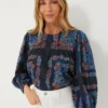 Bleu Fable Shea Peasant Blouse