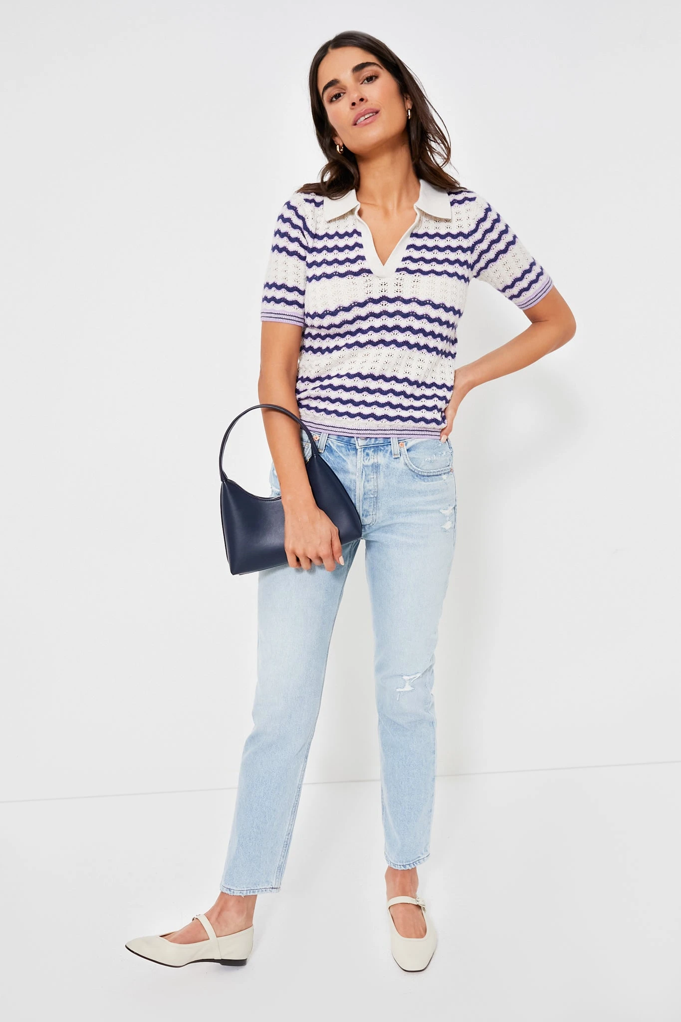 Marine Layer Cool Wave Spencer Polo Sweater 2 Marine Layer Cool Wave Spencer Polo Sweater - Image 2