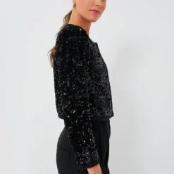 SELF PORTRAIT Black Sequin Cropped Jacket -Outlet Toggify Store bwIEH9hI7geY7HOYEbKfM3tCwVjQY181 1