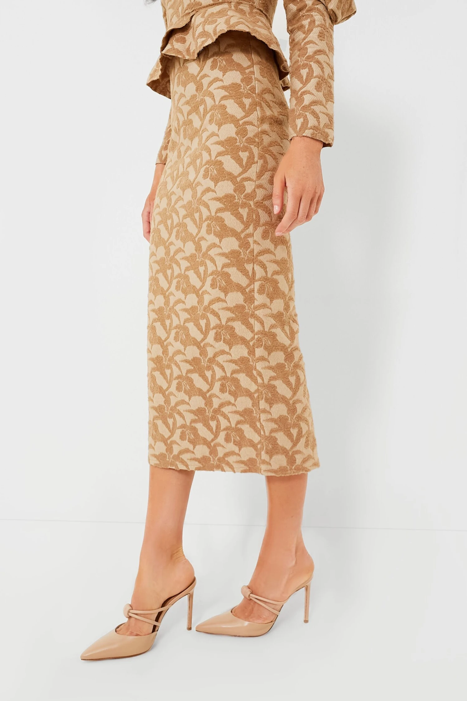 Taupe Augustine Pencil Skirt 3 Taupe Augustine Pencil Skirt - Image 3