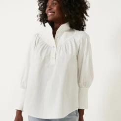 White Poplin Corrigan Blouse