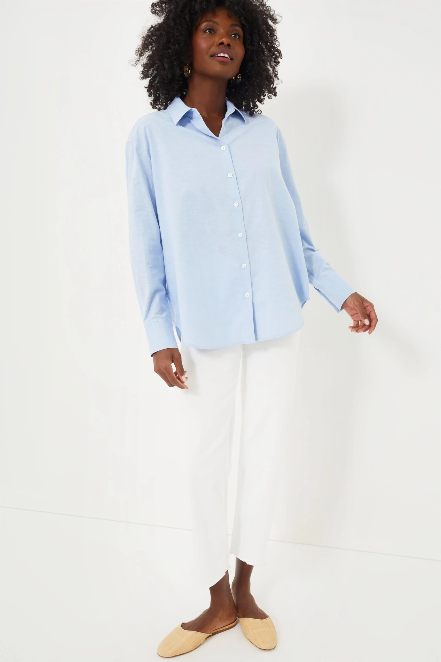 Blue Lightweight Oxford Nadine Button Down 6 Blue Lightweight Oxford Nadine Button Down - Image 6