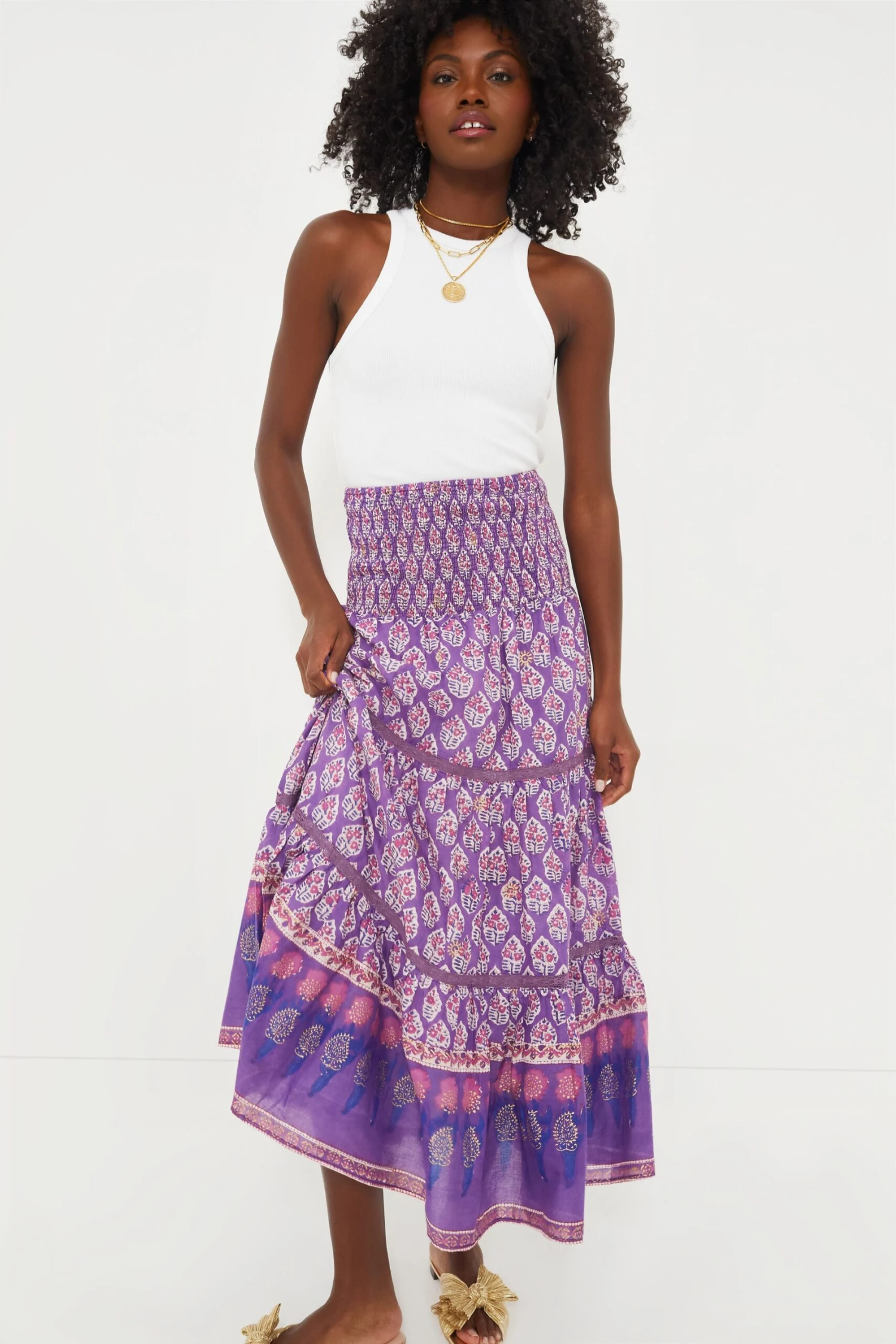 Purple Print Mandy Maxi Skirt 6 Purple Print Mandy Maxi Skirt - Image 6