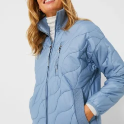 Varley Dusty Blue Danea Quilt Jacket