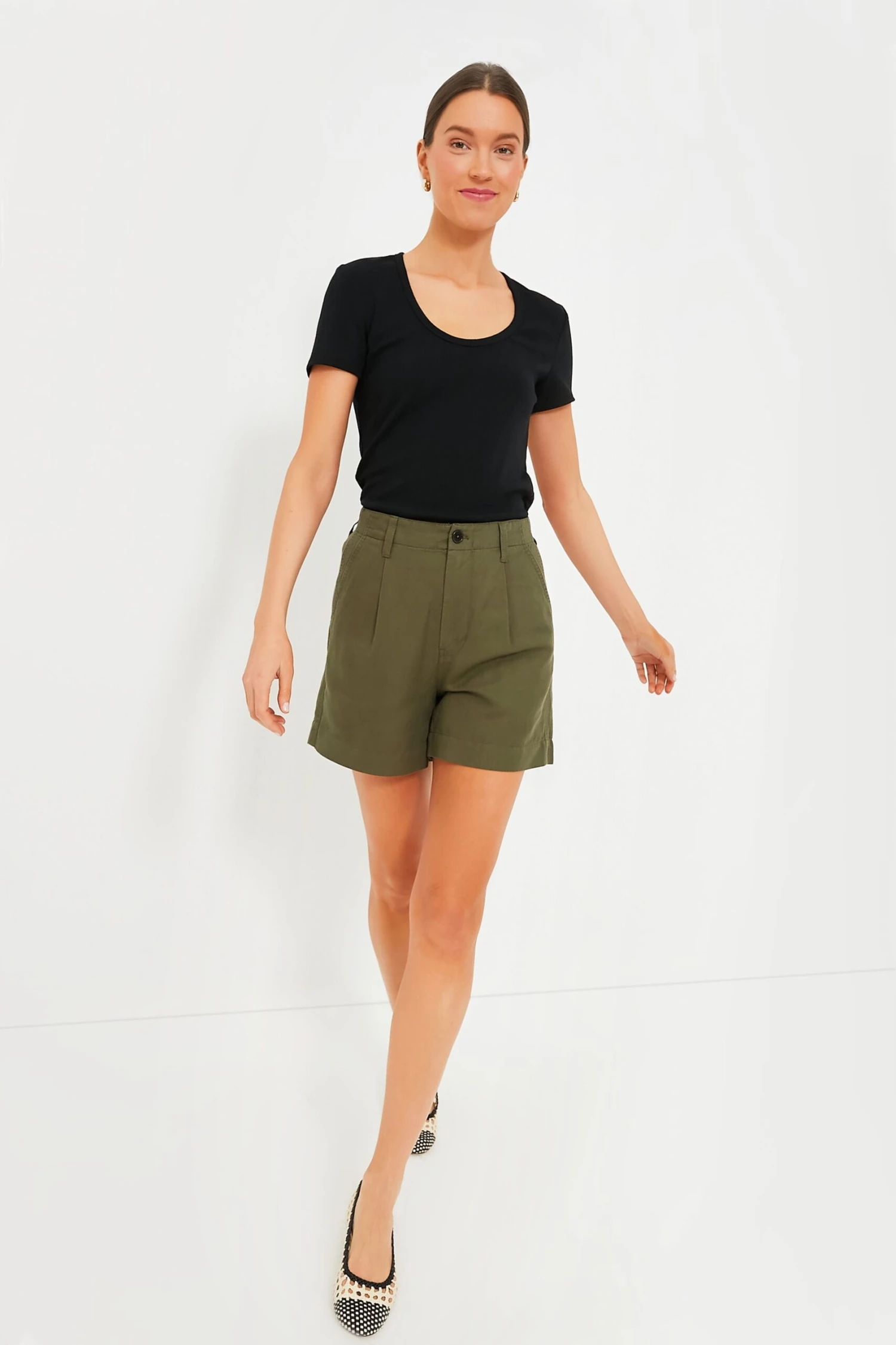 Puglia Olive Twill Short 2 Puglia Olive Twill Short - Image 2
