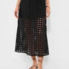 Black Cotton Eyelet Eve Skirt