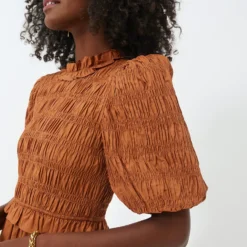 Exclusive Caramel Bubble Sleeve Smocked Midi Dress 9 Exclusive Caramel Bubble Sleeve Smocked Midi Dress -Outlet Toggify Store hcehgF3AWQdWGWjBuqkCr45LcVHKg4e5 1 scaled