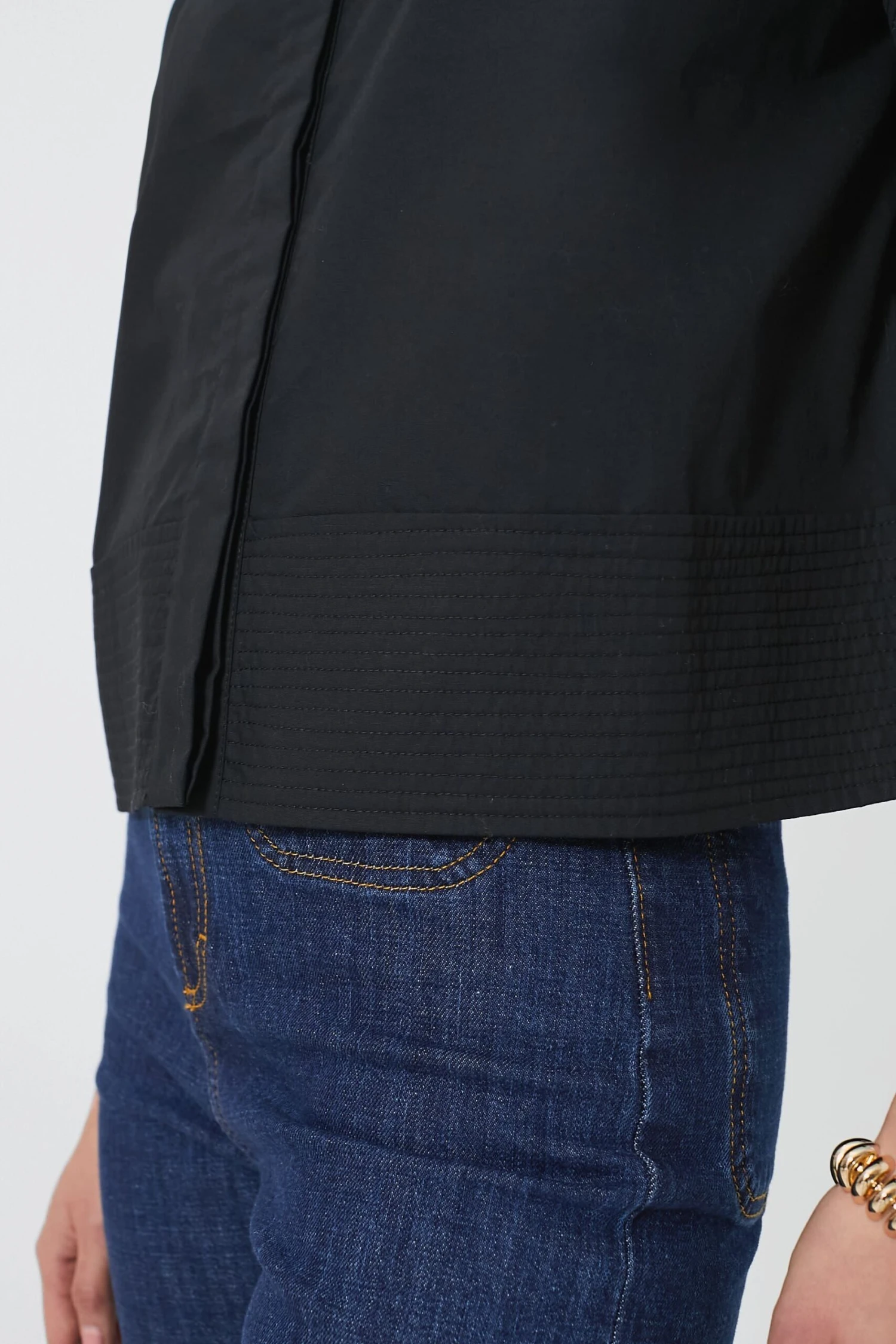 Black Trapunto Stitch Sofia Shirt 5 Black Trapunto Stitch Sofia Shirt - Image 5