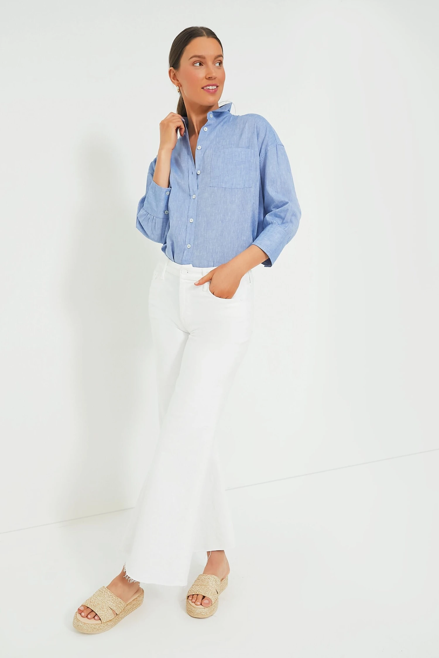 Chambray Adair Boyfriend Shirt 5 Chambray Adair Boyfriend Shirt - Image 5