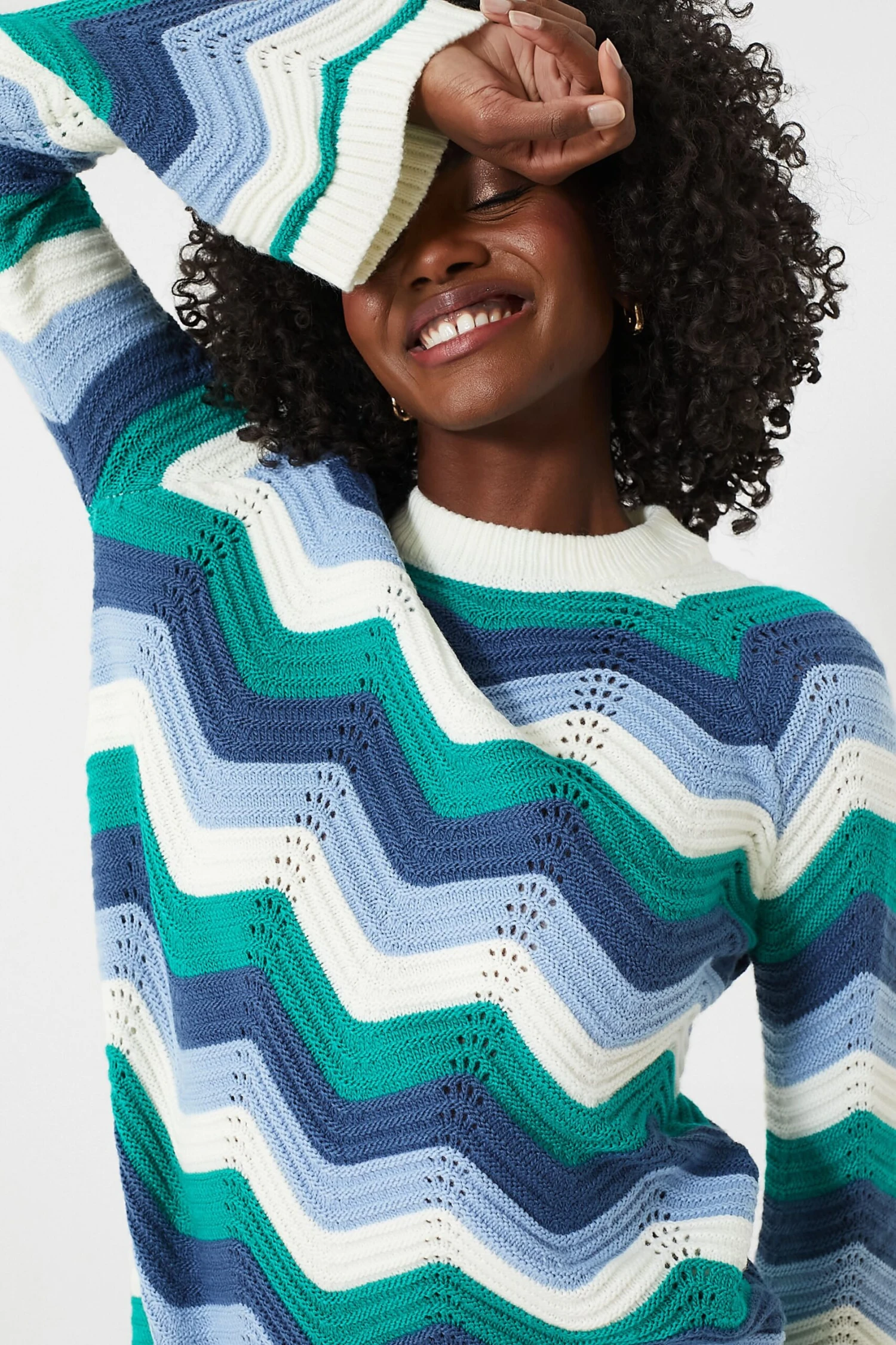 Aqua Wavy Bell Sleeve Beatriz Mini Dress 5 Aqua Wavy Bell Sleeve Beatriz Mini Dress - Image 5