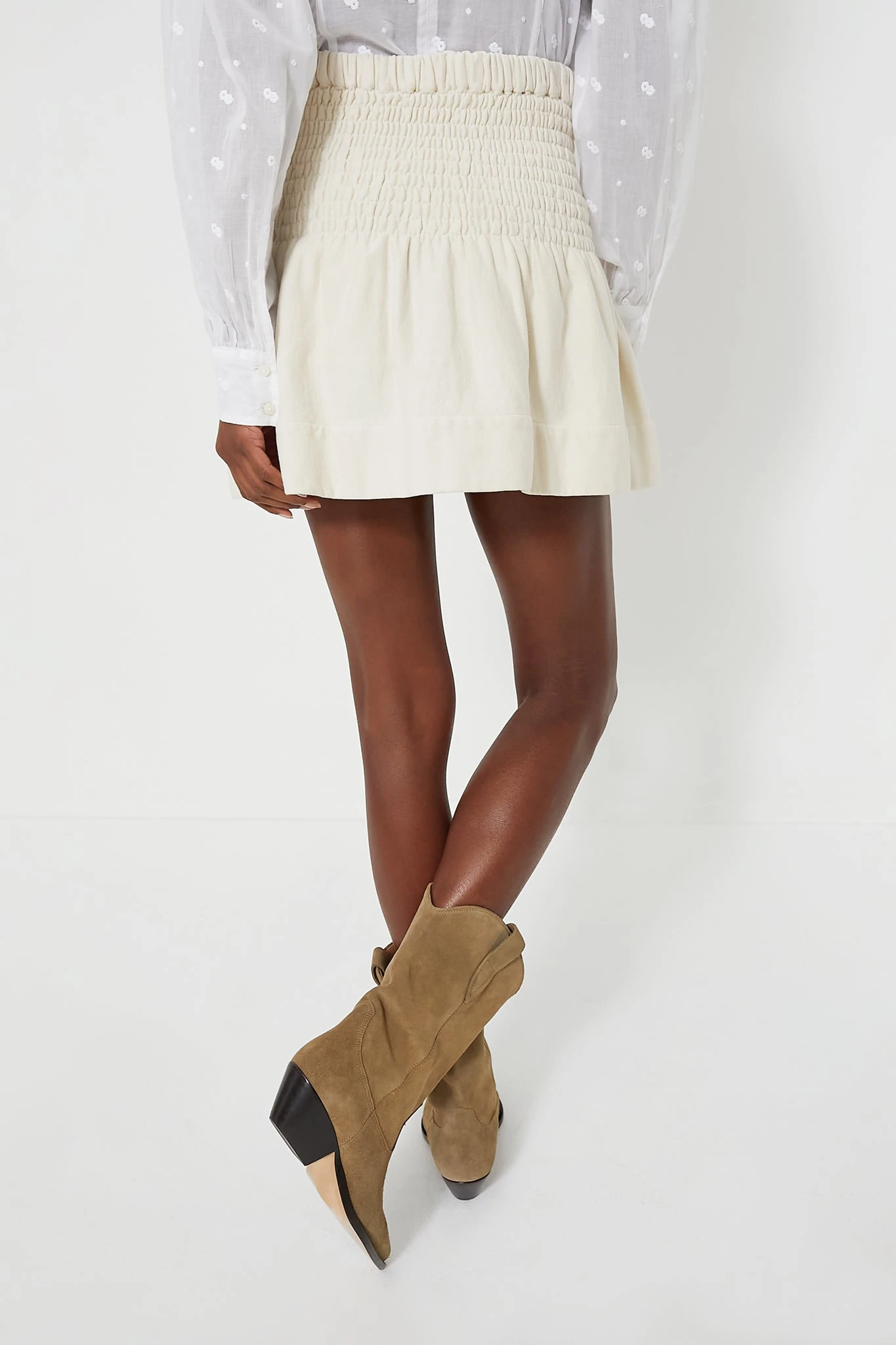 Isabel Marant Etoile Ecru Pacifica Mini Skirt 4 Isabel Marant Etoile Ecru Pacifica Mini Skirt - Image 4