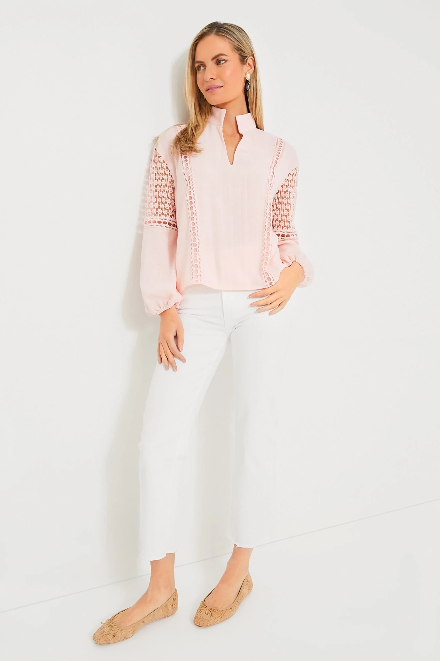 Pink Salt Eyelet Jane Blouse 2 Pink Salt Eyelet Jane Blouse - Image 2