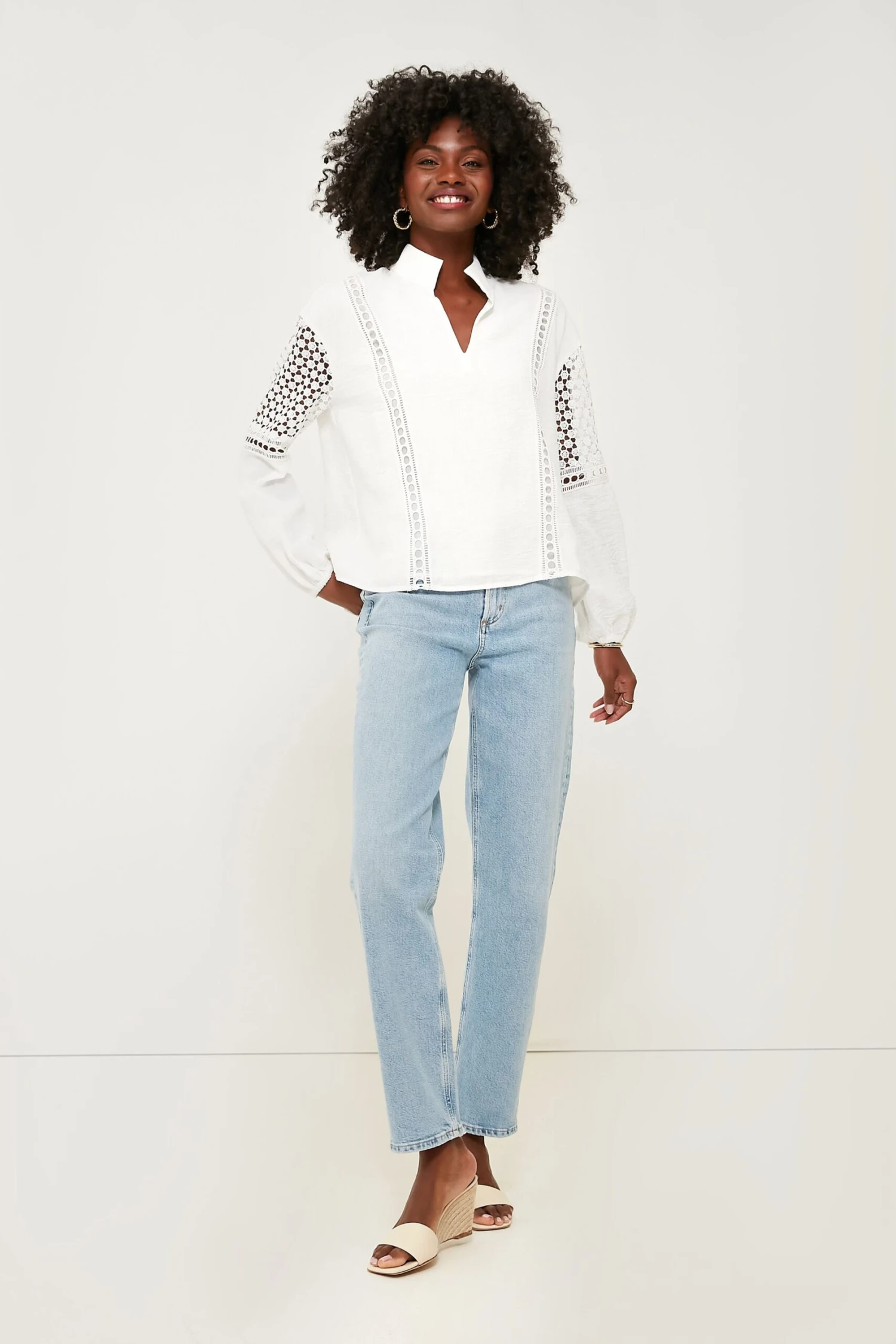 White Eyelet Jane Blouse 6 White Eyelet Jane Blouse - Image 6