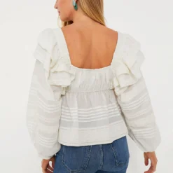 Farm Rio Off-White Squared Neckline Long Sleeve Blouse -Outlet Toggify Store myqWqRIMQJrzlaU84CbssMdwjIYSUsgM 1 scaled