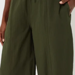 Ganni Kombu Green Cotton Crepe Elasticated Curve Pants -Outlet Toggify Store pzSFSCJl8563o58hZp08OZHRWILaDogB 1