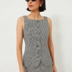 Black Tweed Amira Top