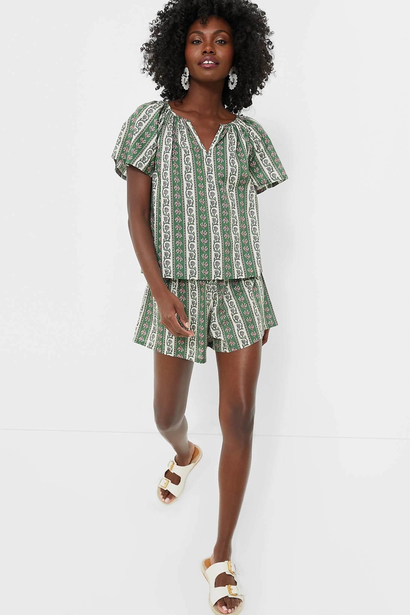 Fern And Floral Stripe Jolie Shorts 7 Fern And Floral Stripe Jolie Shorts - Image 7