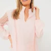 Pink Salt Eyelet Jane Blouse