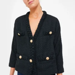 Black Clodagh Tweed Jacket