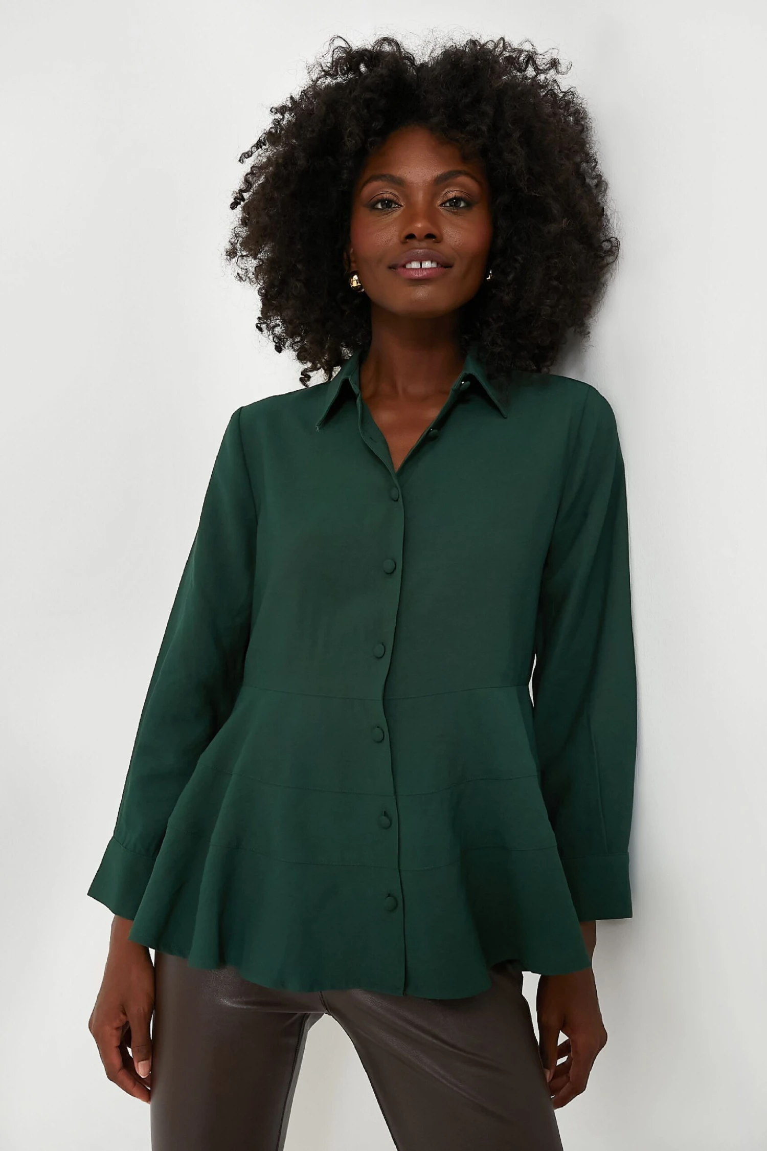 Hunter Green Ashlen Blouse 1 Hunter Green Ashlen Blouse