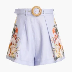 Zimmermann Blue Palm Lexi Tuck Short