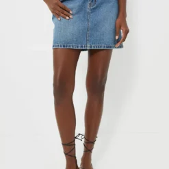 Copenhagen Medium Wash Standard Denim Mini Skirt