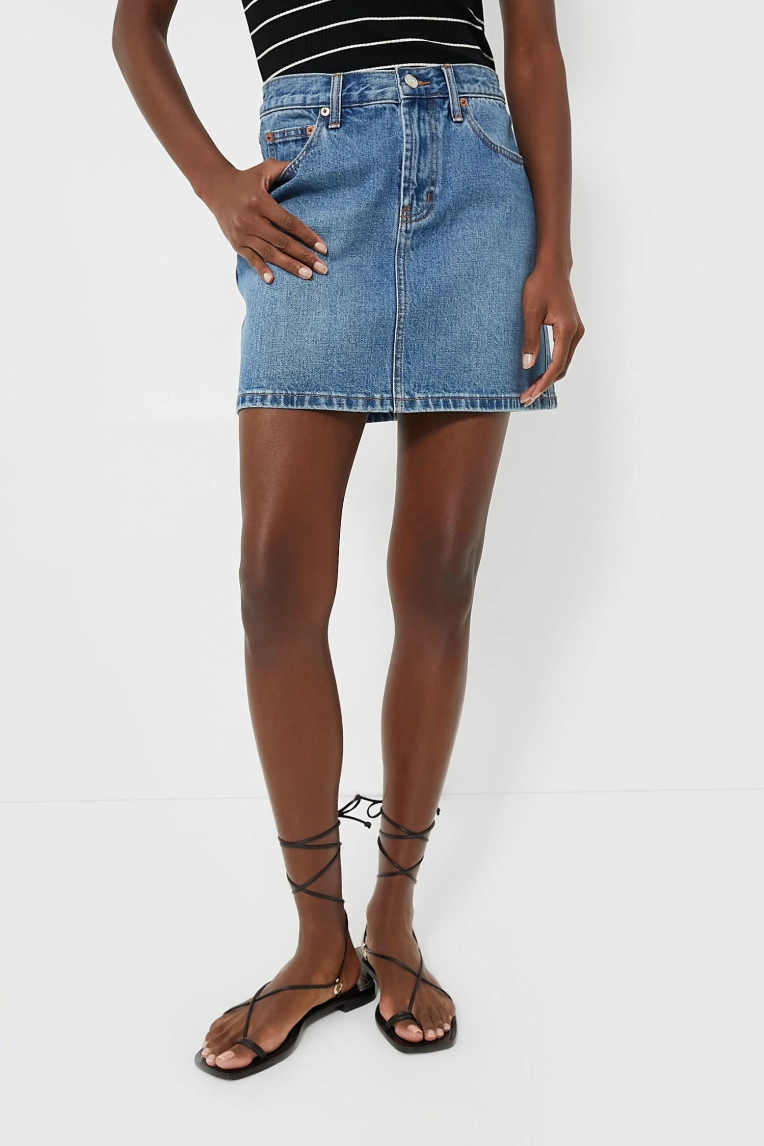 Copenhagen Medium Wash Standard Denim Mini Skirt 1 Copenhagen Medium Wash Standard Denim Mini Skirt