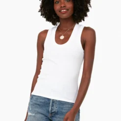 White Sirena Rib Tank
