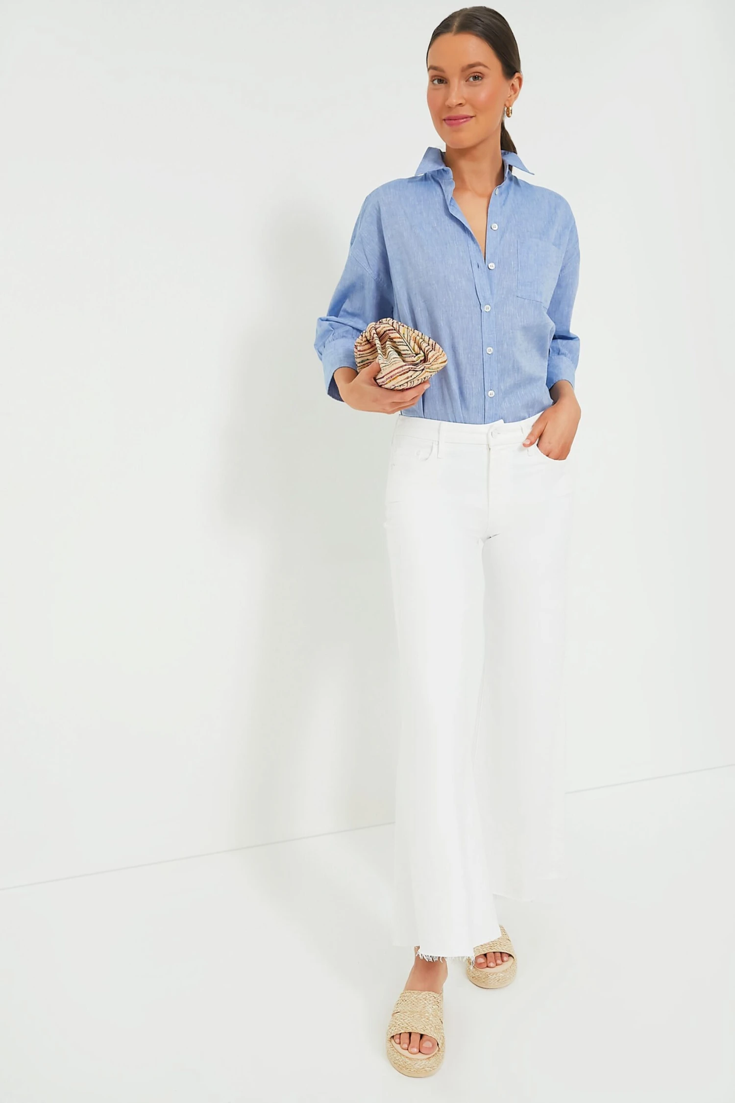 Chambray Adair Boyfriend Shirt 1 Chambray Adair Boyfriend Shirt