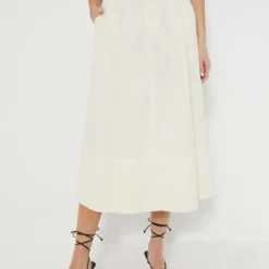 Cream Karina Cotton Skirt